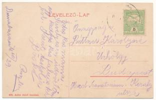 Dunaharaszti, vasútállomás, gőzmozdony, vonat . Adler Adolf kiadása