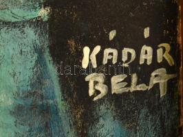 Kádár Béla jelzéssel: Női portré. Olaj, karton. Fakeretben, 30x20 cm