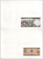 Vegyes 7db-os bankjegyes boríték tétel, mind különféle, közte: Bhután, Ghána, Zambia, Vietnam, Argen...