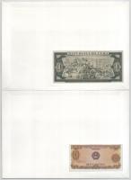 Vegyes 7db-os bankjegyes boríték tétel, mind különféle, közte: Kuba, Vietnam, Argentína, Uganda, Ecu...