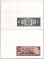 Vegyes 7db-os bankjegyes boríték tétel, mind különféle, közte: Kuba, Vietnam, Argentína, Uganda, Ecu...