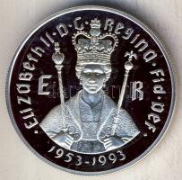 Jamaica 1993. 10$ Ag "II. Erzsébet koronázási évfordulója" T:PP