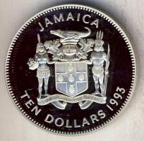 Jamaica 1993. 10$ Ag "II. Erzsébet koronázási évfordulója" T:PP