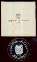 Panama 1974. 20B Ag "Simon Bolivar" 129,59g! T:PP Eredeti díszdobozban, tanúsítvánnyal!