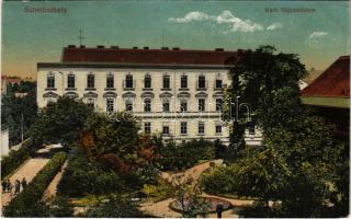 1918 Szombathely, Katolikus főgimnázium. Vasúti levelezőlapárusítás 21. sz. 1917. (EK)