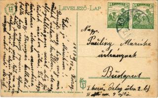 1918 Szombathely, Katolikus főgimnázium. Vasúti levelezőlapárusítás 21. sz. 1917. (EK)