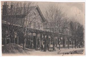 1900 Lugos, Lugoj; vasútállomás / railway station (vágott / cut)