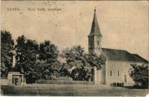 1923 Csata, Cata; Római katolikus templom. Fogyasztási szövetkezet kiadása / Catholic church (EM)