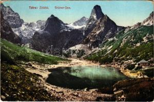 1911 Tátra, Magas-Tátra, Vysoké Tatry; Zöld-tó. Cattarino S. utóda Földes Samu kiadása / Grüner-See / lake (EK)