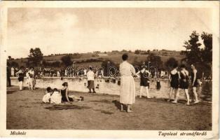 1931 Miskolctapolca, Görömbölytapolca, Görömbölyi-Tapolca, Tapolca (Miskolc); Tapolcai strandfürdő, fürdőzők (EK)