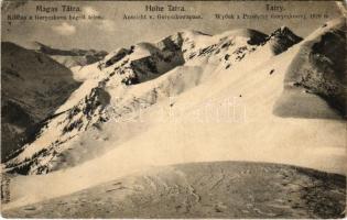 Tátra, Magas-Tátra, Vysoké Tatry; Kilátás a Goryczkova hágról télen. Franz Pietschmann No. 2624. / Aussicht v. Goryczkowapass / Wydok z Przeleczy Goryczkowej / mountain pass (EK)