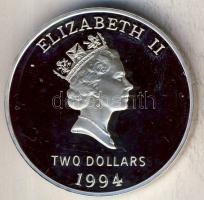 Bermuda-szigetek 1994. 2$ Ag "II. Erzsébet látogatása" T:PP