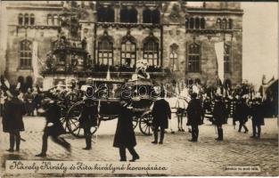 1916 Budapest, Károly király és Zita királyné koronázása. Révész és Biró felvétele