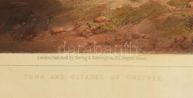 William Louis Walton (1808 k.-1879): Ghuznee városa és erődítése (Afganisztán). Színes litográfia, p...