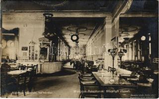 1911 Miskolc, Abbázia kávéház belső, hátsórész, Böczögő József tulajdonos. Ábrahám István kiadása Dunky utóda