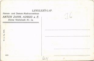 Miskolc, Látkép az avasról. W.L. Bp. 6195. 6951. - Hátoldalon reklám "Herren- und Damen-Modewar...