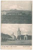 Vágbeszterce, Povazská Bystrica; Vág völgye, zsinagóga, Fő tér. Waldapfel Gyula kiadása / Váh river vally, synagogue, main square (EK)