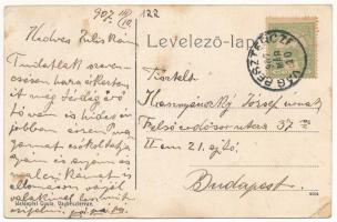 Vágbeszterce, Povazská Bystrica; Vág völgye, zsinagóga, Fő tér. Waldapfel Gyula kiadása / Váh river ...