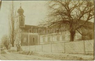 1910 Galambok, Római katolikus templom. photo (szakadás / tear)
