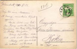 1910 Galambok, Római katolikus templom. photo (szakadás / tear)