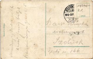 1916 Besztercebánya, Banská Bystrica; Árpád tér. Machold F. kiadása / square (fa)