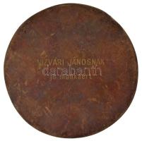 Szabó Gábor (1940-) DN "Erdőkertesért" bronz emlékérem hátlapon "VIZVÁRI JÁNOSNAK jó ...