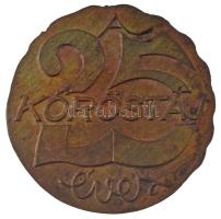 1985. "Sass Ervinnek 1985 / Köröstáj 25 éves" egyoldalas, öntött bronz plakett, cizellálat...