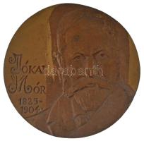 Rajki László (1939-) DN "Budaörsi Jókai Művelődési Ház Emlékérme / Jókai Mór 1825-1904" kétoldalas, öntött bronz emlékplakett (97mm) T:2