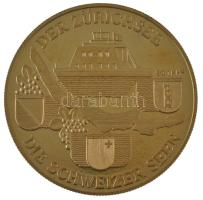 Svájc DN Helvetia / Svájci tavak - Zürichsee aranyozott fém emlékérem (40mm) T:AU (PP) Swizerland ND Helvetia / Swiss lakes - Zürichsee gilt metal commemorative medallion (40mm) C:AU (PP)