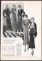 cca 1902-30 össz. 3 db szecessziós és art deco női divatlap (2db kétoldali), litográfia vagy ofszet,...