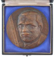 Hetés György (1921-1998) 1989. "Krúdy Gyula 1878-1933" bronz emlékérem tokban(90mm) T:AU