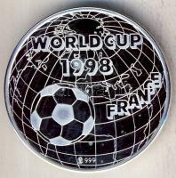 Franciaország 1998. "Labdarúgó VB - Hollandia" Ag 21,5g emlékérem tanúsítvánnyal T:PP