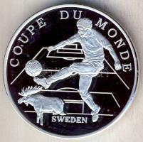 Franciaország 1998. "Labdarúgó VB - Svédország" Ag 21,5g emlékérem tanúsítvánnyal T:PP