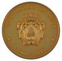1993. "Nagykőrös 625 éves" aranyozott bronz emlékérem tokban (42mm) T:AU (PP)
