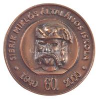 2000. "Sibrik Miklós Általános Iskola 1940-2000 60." bronz emlékérem tokban (70mm) T:AU