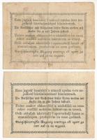 1849. 15kr + 30kr "Kossuth bankó" T:F,VG Adamo G102, G103