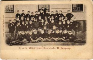 Kassa, Kosice; Cs. és kir. Katonai alreáliskola, 2. évfolyam. Stern Henrik fényképész / K.u.k. Militär-Unter-Realschule, II. Jahrgang / Austro-Hungarian military school, students (EK)