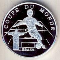 Franciaország 1998. "Labdarúgó VB - Brazília" Ag 21,5g emlékérem tanúsítvánnyal T:PP