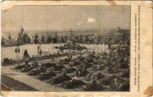 1927 Kassa, Kosice; Hősök temetője, Fő tér az ideiglenes síremlékkel / Helden-Gräber, Ehrenplatz mit dem interims Denkmal / K.u.K. military heroes cemetery with temporary tombs (fl)