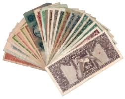 Vegyes 23db-os magyar Korona, Pengő és Forint bankjegy tétel T:F-G