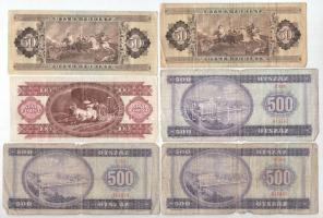 1975. 500Ft (2x) + 1980. 500Ft + 1983. 50Ft + 1989. 50Ft + 1992. 100Ft T:F,VG