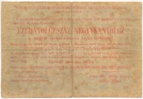 1898. Az "Ezernyolczszáz negyvennyolcz - A magyar szabadságharcz képes története" című kia...