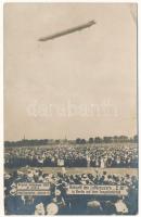 1909 Ankunft des Luftkreuzers Z III in Berlin auf dem Tempelhoferfeld / Zeppelin léghajó / airship. photo (EK)