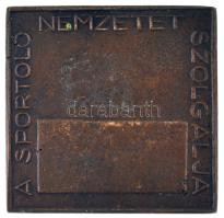 Törzsök Károly (1906-1964) 1946. "Petőfi Érem / A sportoló nemzetét szolgálja" bronz díjpl...