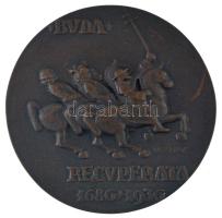Ispánki József (1906-1992) 1936. Buda visszafoglalásának 250. évfordulójára készített kétoldalas bronz emlékérem BVDA RECVPERATA 1686-1936 (77mm) T:AU