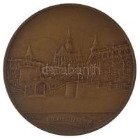 Berán Lajos (1883-1943) 1931. "Budapesti emlék" kétoldalas bronz emlékérem (80mm) T:XF ph,...