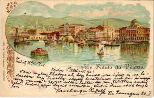 1898 (Vorläufer) Trieste, Trieszt; L. Smolars Nr. 1042. Art Nouveau, floral, litho
