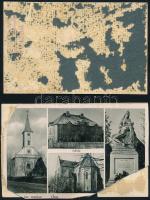 cca 1930-1940 Cserkészavatás és eskütétel egy ház belső udvarán, 2 db fotó, hátoldalukon ragasztás n...