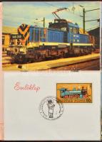 195 db MODERN vasúti képeslap albumban: villanymozdony sorozat a kezdetektől a napjainkig + 10 emlék...