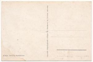 Budakalász, Hősök szobra, Kosmos textil gyár, templom, kastély. Krucsay kiadása (ázott / wet damage)